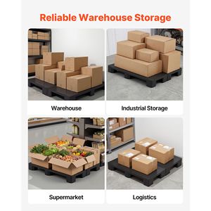 Superm Euro Pallets: Tappetini in Plastica Leggeri e Impermeabili per Interni ed Esterni, 2 Pezzi per Stoccaggio in Seminterrato e Magazzino - Product Image 6