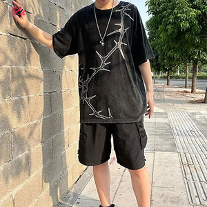 เสื้อยืดลายฟอกสีแบบแอซิดวอชสำหรับผู้ชาย เสื้อยืดโอเวอร์ไซส์แบบสั่งทำ เสื้อยืดลายฟอกสีแบบแอซิดวอชสำหรับผู้ชาย เสื้อยืดวินเทจแบบสั่งทำ และเสื้อยืดแฟชั่นที่ปรับแต่งได้ - Product Image 6