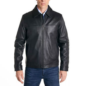 Chaqueta de Cuero con Acabado de Lujo, Material Premium, Tacto Suave, Cálida, Corte Ajustado, Chaqueta de Moda para Invierno y Negocios - Product Image 1