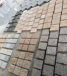Natural Split Black Limestone Cobblestone Cube Setts for Heavy Duty Outdoor <b>Landscaping</b>, Walkways, Driveways & Garden Flooring - Product Image 2
