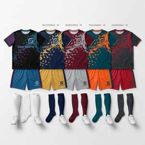 Maillot de football personnalisé avec nom et logo, maillot de football rétro, ensemble vierge respirant à col rond, séchage rapide, manches courtes, pour homme adulte - Product Image 5