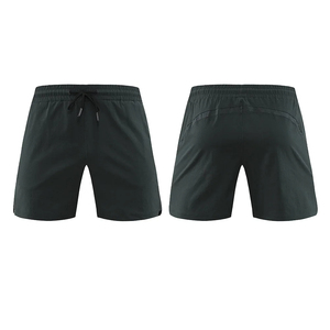 Short de bain pour homme, noir, à séchage rapide, avec cordon de serrage, taille mi-haute, tricoté géométrique, 100% polyester, avec poches, pour la plage et le surf - Product Image 2