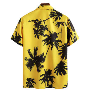 Camisas de Hombre 100% Algodón Transpirable Estilo Hawaiano Cómodas de Secado Rápido Manga Corta Verano Estampado Liso Suaves Venta al por Mayor Personalizadas - Product Image 2