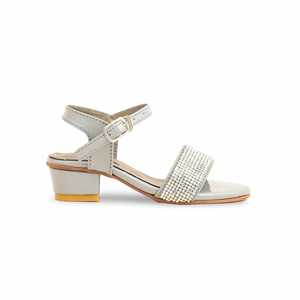 Sandalias de tacón gris para niñas estilo elegante KD9923 - Product Image 4