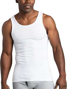 Custom Cotton Casual <b>White</b> <b>Men's</b> Comfortable Quick Dry Ribbed Sleeveless Workout <b>Tank</b> <b>Top</b> Comfortable Plus Size <b>Men's</b> <b>Tank</b> <b>Tops</b> - Product Image 1