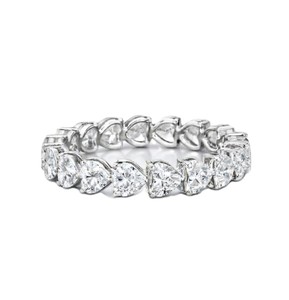 Bague d'éternité en diamant de laboratoire taille cœur de 2,62 carats, or massif 10K 14K 18K, clarté E, diamant VVS, bague de fiançailles - Product Image 3