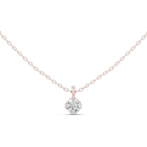 18K Gold Round Cut Lab-Grown Diamond VVS1 Clarity E Color Women's <b>Necklace</b> with Wedding Party Gift Direct Factory Offer - Product Image 3