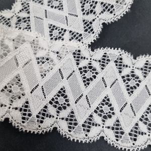 Tela de Encaje Elástica con Diseño de Chevron, 6 cm de Ancho, Ligera, de Spandex/Nylon, para Lencería, Ropa Interior, Decoración - Product Image 2