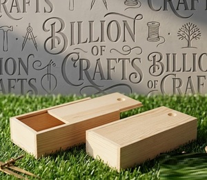 Boîte de rangement rectangulaire en bois de pin naturel poli, artisanale, pour cadeaux et objets, décoration moderne pour la maison - Product Image 1