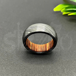 Hot Selling Handmade Wood Damascus Steel <b>Ring</b> for Men Women Wedding Band Fashion Party <b>Ring</b> Custom Latest Design OEM Supplier - Product Image 2