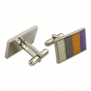 Gemelos de Metal de 2 colores chapados personalizados, diseño 3D, Clip de cuello dorado/plateado y juego de gemelos, regalos de moda - Product Image 4