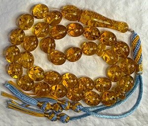 Chapelet de prière musulman en perles de lucite, Tasbih islamique en perles de résine transparente - Product Image 6