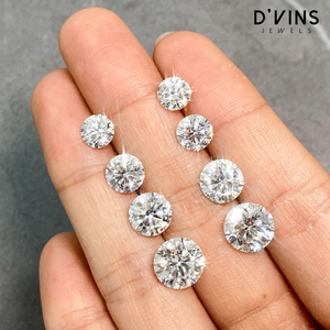 เพชรคุณภาพมาตรฐานเพาะเลี้ยงในห้องปฏิบัติการ สี D ขนาด 0.5 กะรัต 1 กะรัต 1.5 กะรัต 2.0 กะรัต 3 กะรัต รูปทรงกลมเจียระไนแบบบริลเลียนท์ แหล่งกำเนิดเมืองสุรัต สำหรับทำเครื่องประดับ - Product Image 3