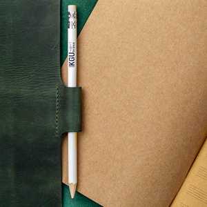 Étui de protection pliable en cuir véritable de luxe style vintage pour carnet, rechargeable, avec support d'écriture et organisateur - Product Image 3