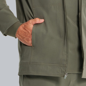 Chaqueta unisex verde oliva para uniforme médico, ropa de trabajo hospitalaria, con detección de agujas y fusión sin costuras. - Product Image 5