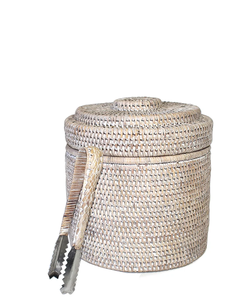Seau à glace en rotin naturel, élégant et vintage, pour la décoration, avec couvercle - Product Image 6
