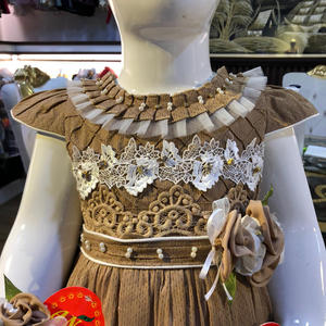 Robe princesse en dentelle pour filles, motif floral, en coton, avec bordure de poulet, robe de soirée pour enfants, trois tailles différentes, nouvelle collection - Product Image 3