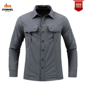 DYNAMEL Men's Tactical Long Sleeve <b>Shirt</b> Light Purple Breathable Button Up Outdoor Top <b>Camouflage</b> <b>Shirts</b> - Product Image 3