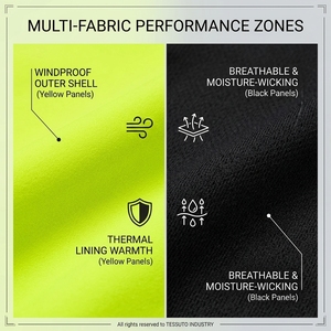 Veste de cyclisme personnalisée pour femmes à manches longues, coupe-vent, en polaire thermique respirante, maillot de vélo haute visibilité, veste de sport pour le vélo, OEM - Product Image 5
