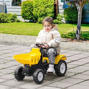Escavatore Giocattolo Giallo Cavalcabile per Bambini 3-6 Anni, Controllo Manuale, Senza Motore, con Benna - Product Image 2