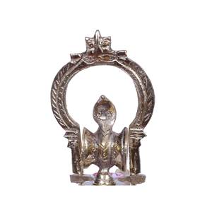 Artículo de decoración para el hogar único hecho a mano de latón de 8 pulgadas Shodash Upachara Udukai hecho en India - Product Image 3