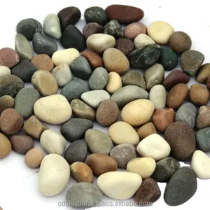 Guijarros pulidos de piedra natural súper redondos personalizados con rocas pulidas multicolores Superficie redonda acabado liso