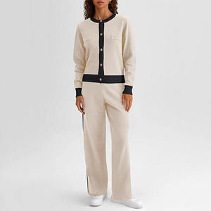 Conjunto Deportivo Informal de 2 Piezas para Mujer, en Algodón Sólido, con Sudadera y Pantalones Deportivos, Corte Holgado, Ecológico - Product Image 6