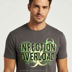 Camiseta Negra para Hombre, Personalizada con Estampado Gráfico 3D de Cara de Zombie, Estilo Urbano Oversize, Camiseta de Algodón Peinado de Alta Calidad, Estilo Horror - Product Image 5