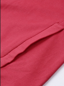 Sudadera Roja de Cuello Redondo para Hombre, Corte Regular, Color Sólido, Informal, Tejida, 100% Algodón, para Otoño - Product Image 6