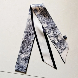 Pañuelo de Seda Sintética con Estampado de Selva de 120*5cm para Mujer, Modelo Nuevo de Primavera-Verano, Diadema Retro de Moda - Product Image 3