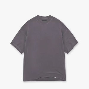 Custom Oversized Cotton <b>Tshirt</b> for Men Acid Washed Boxy Fit Drop Shoulder Blank Tee, Rib Neck Streetwear T-shirt Manufacturer - Product Image 4