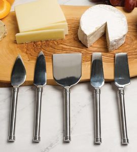 Premium Stainless Steel <b>Cheese</b> <b>Knife</b> <b>Set</b> | 5 Piece <b>Cheese</b> Cutter & Server <b>Set</b> - Product Image 3