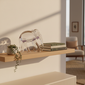 Artisanat en verre soufflé à la main en forme d'éléphant avec un design unique pour la décoration de la maison - Product Image 3