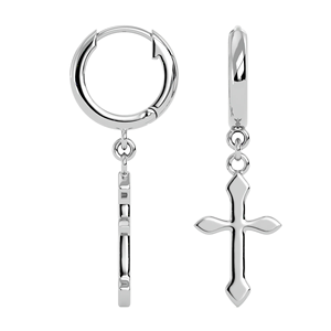 Pendientes Colgantes de Cruz Plateados, Joyería Religiosa Cristiana, Pendientes de Moda Unisex, Material de Aleación, Regalo para Ocasiones Especiales - Product Image 1