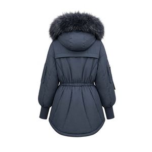 Slate Blue Women Plus Size <b>Coats</b> Knit Cuffs Cinch Waist Fishtail Hem Breathable Hot Sale Heated Puffer <b>Coats</b> - Product Image 3