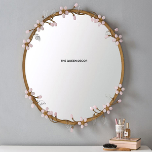 Espejo de Pared con Marco de Aluminio de Alta Calidad, Estilo Navideño, Precio de Fábrica, Marco Dorado para Hogar y Baño - Product Image 4