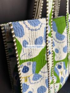 Sac fourre-tout en coton uni de style bohème fait main en Inde pour femmes, idéal pour les voyages, le shopping et la plage - Product Image 2