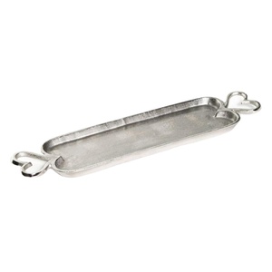 Bandeja Decorativa Plateada para Servir Dulces y Toffee con Asas Resistentes al Calor, Bandejas de Aluminio, Últimos Modelos, Artículos para Eventos - Product Image 1
