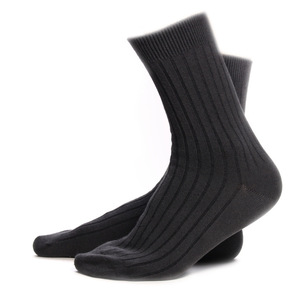 Men's Crew <b>Socks</b> Solid Color Knitted 100% Cotton Breathable Daily Wear Autumn Standard <b>Thickness</b> Two Seasons Wear - Product Image 2
