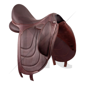 High quality English Dressage Saddle Genuine Leather Memory Foam Panels <b>Secure</b> Blocks English horse racing products from India - Product Image 2