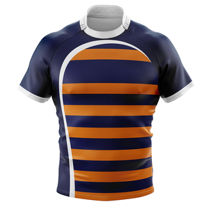 Camiseta de Rugby al por Mayor 100% Poliéster, Transpirable, de Secado Rápido, con Nombre y Número del Equipo Personalizados, Tallas para Adultos - Product Image 2