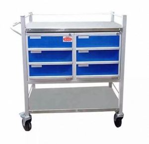 รถเข็นยาเกรดโรงพยาบาล ระดับ Class I อุปกรณ์การแพทย์โลหะไฮเทค - Product Image 2