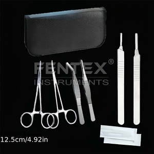 Kit de Entrenamiento Quirúrgico de Acero Inoxidable - Herramientas para Suturación, Anudado y Extracción de Dientes para Estudiantes de Enfermería y Cirugía General - Product Image 4