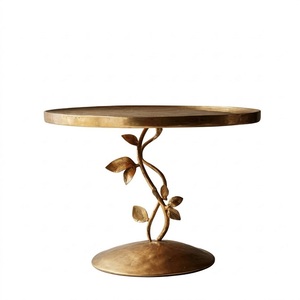 Soporte de metal para pasteles con diseño de arco, fabricado en India, con acabado antiguo, ideal para exhibir cupcakes, pasteles y galletas. - Product Image 4