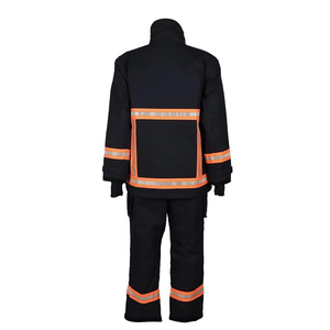 Combinaison de sécurité ignifuge haute visibilité rouge avec bandes réfléchissantes, vêtement de travail unisexe, combinaison de plombier en polyester résistant à la chaleur 300C-500C - Product Image 2