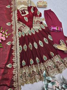 Exclusive Traditional Ladies <b>Fancy</b> Indian and Pakistani Anarkali Salwar <b>Suit</b> Available at Best Price From LAMOUNT SUPPLIER - Product Image 2