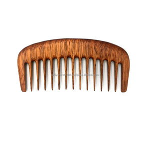 Peigne en bois de séquoia à dents larges Peigne à cheveux en bois Peigne en bois - Product Image 3
