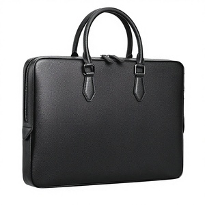 Wriza Genuine Leather Business Briefcase for Men Professional Executive Laptop <b>Bag</b> with Zipper Closure Soft Office Messenger <b>Bag</b> - Product Image 1