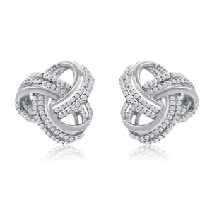2.20 Cttw Brown Diamond <b>Stud</b> Earrings 925 Sterling <b>Silver</b>, Round Cut Natural Diamond Earrings for Women, Push Back - Product Image 1