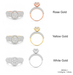 Bague en diamant de laboratoire, bague de fiançailles en or blanc, 114 carats, taille brillant rond, certifiée IGI, pour femme, mariage et soirée, prix export - Product Image 1